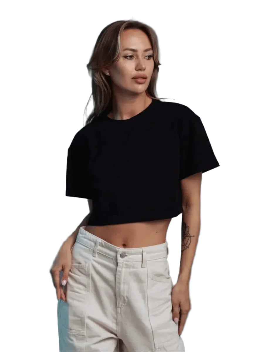 Vintage Cotton Crop T-Shirt